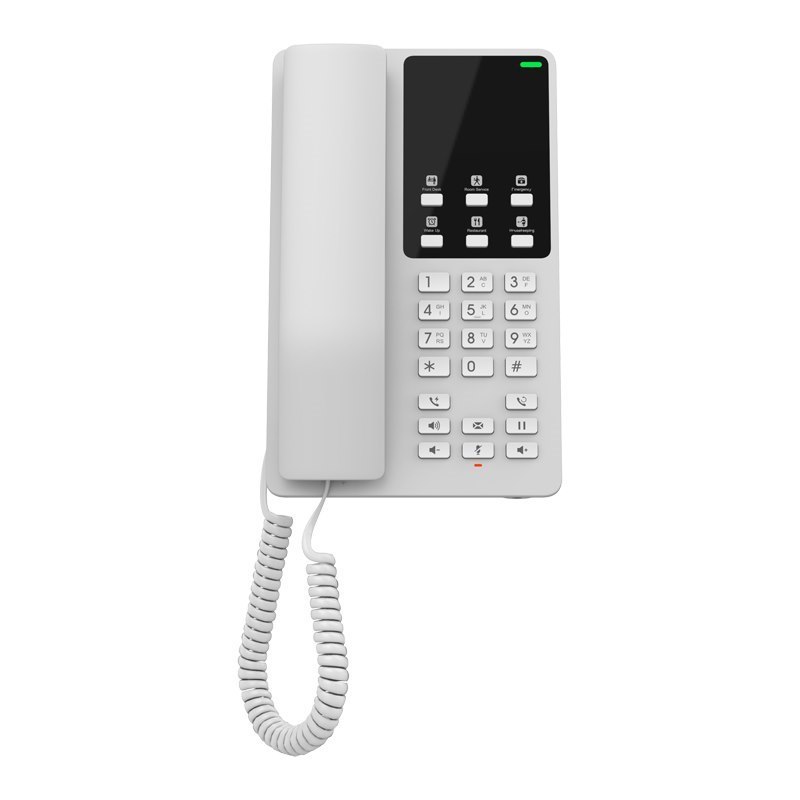 Grandstream GHP620W Desktop Hotel Phone W/ Built-In WiFi - White