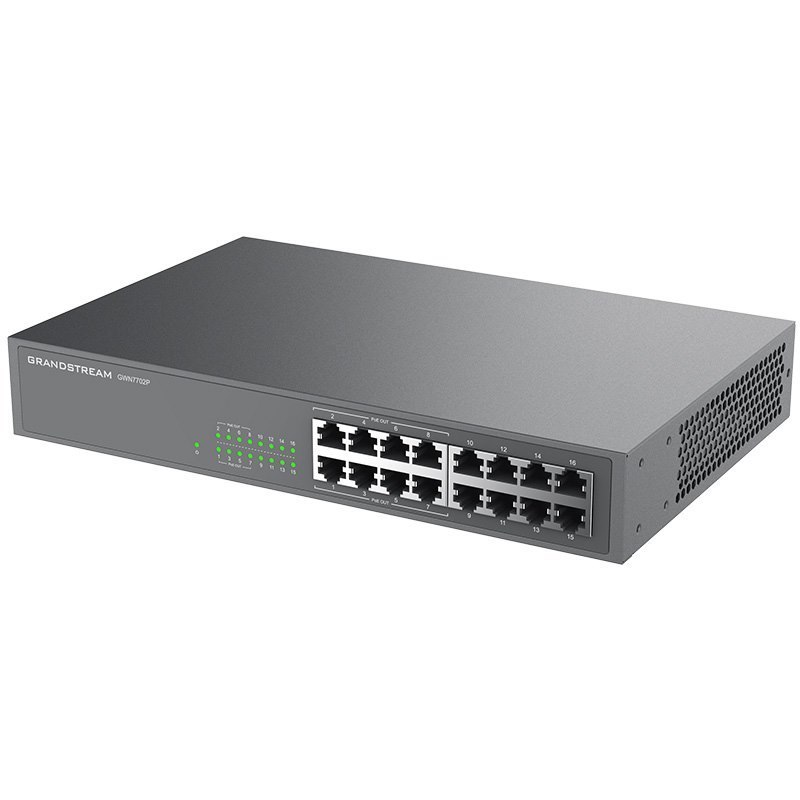 Grandstream GWN7702P 16 Port Gigabit Unmanaged Network Switch With 8 Ports PoE