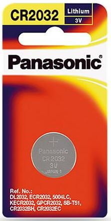 Panasonic CR-2032PG/2B Battery 3V Lithium 2032 Lithium Coin Battery 3V 2Pack 220 mAh Button Cell - Replaces DL2032 Ecr2032 5004LC Kecr2032 GPCR2032 SB-T51 CR2032BH Cr2032ec