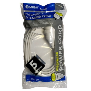 Sansai SPGY-5M Piggy Back Extension Cord - 5M