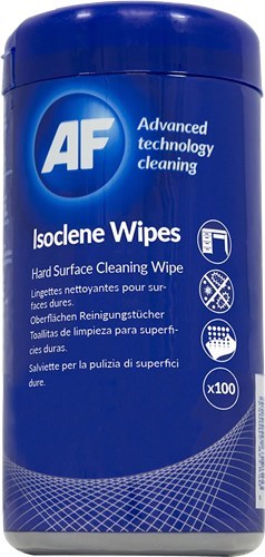 Af Aisw100 Isoclene Anti-Bacterial Office Wipes - Tub Of 100