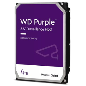 WD Surveillance Purple 4TB 3.5" Internal HDD Sata3 - 256MB Cache - 24X7 Always On Reliability - Built For Personal Home Office Or Small Business - Up To 64 Cameras - AllFrame 4K Technology - 3 Years W