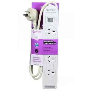 Sansai Pad-131P 4 Way Basic Powerboard With Master Switch