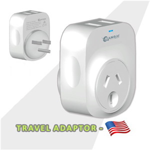 Sansai STV-3009 Outbound Usb Travel Adapter - Nz/Au To Usa Plug