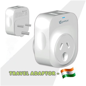 Sansai STV-3013 Outbound Usb Travel Adapter - Nz/Au To India Plug