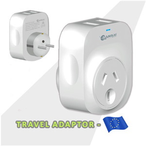 Sansai STV-3010 STV-3010 Outbound Usb Travel Adapter - Nz/Au To Europe Plug Usb-A&C Travel Adaptor Eu & Bali