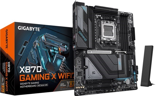 Gigabyte X870 Gaming X Wifi7 Atx Motherboard Amd Socket Am5 - X870 Chipset - Supports Amd Ryzen 9000 / 8000 / 7000 Series Processor - PCIe 5.0 3X M.2 4X DDR5 Dimm Back I/O: 8X Usb 2X Type C Hdmi Lan H
