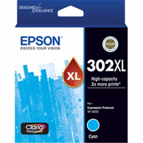 Epson Claria Premium 302XL Original Inkjet Ink Cartridge - Cyan Pack