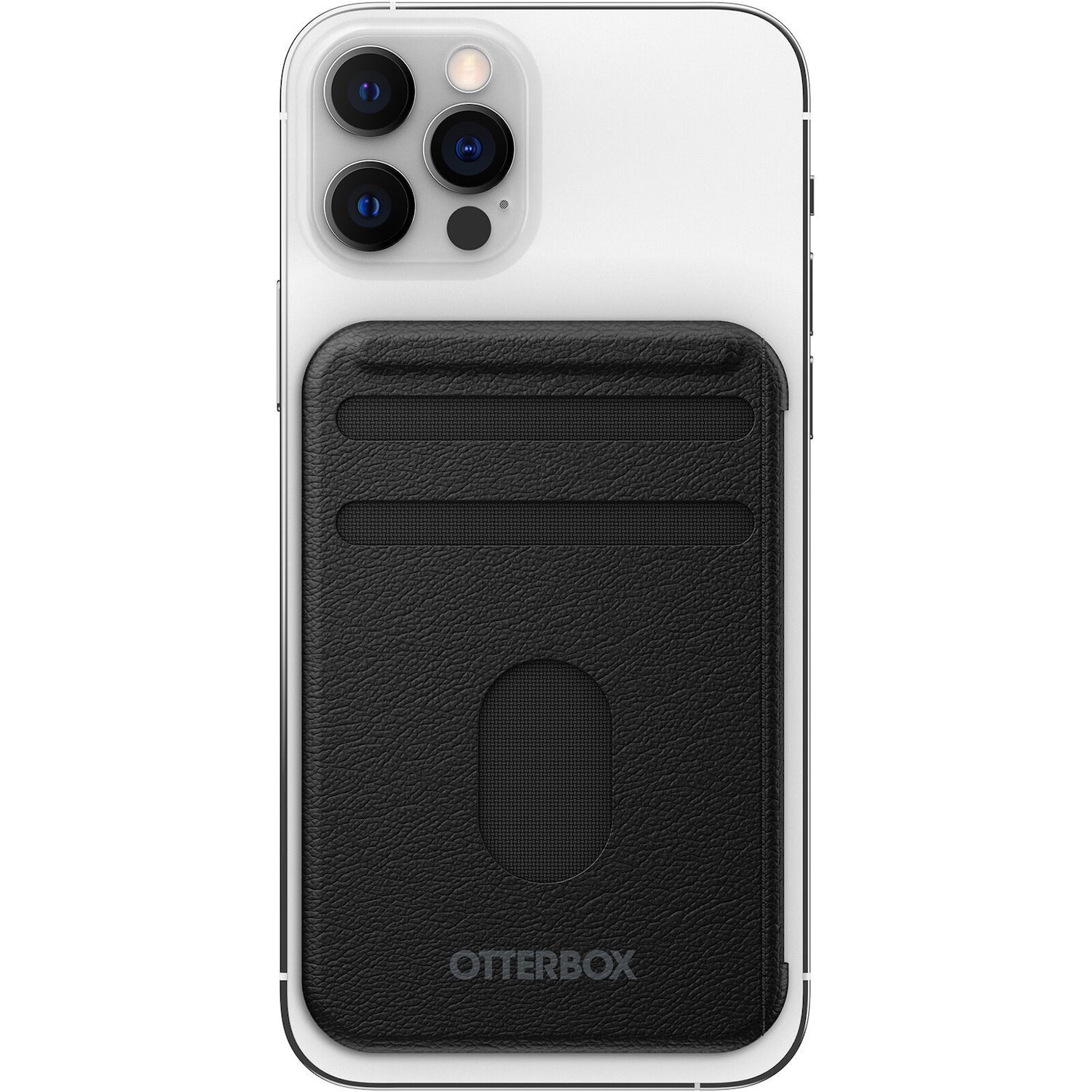OtterBox Wallet For MagSafe - Shadow Black (77-82593), Soft Touch, Durable Synthetic Leather, Strong Magnetic Alignment, Detachable Wallet