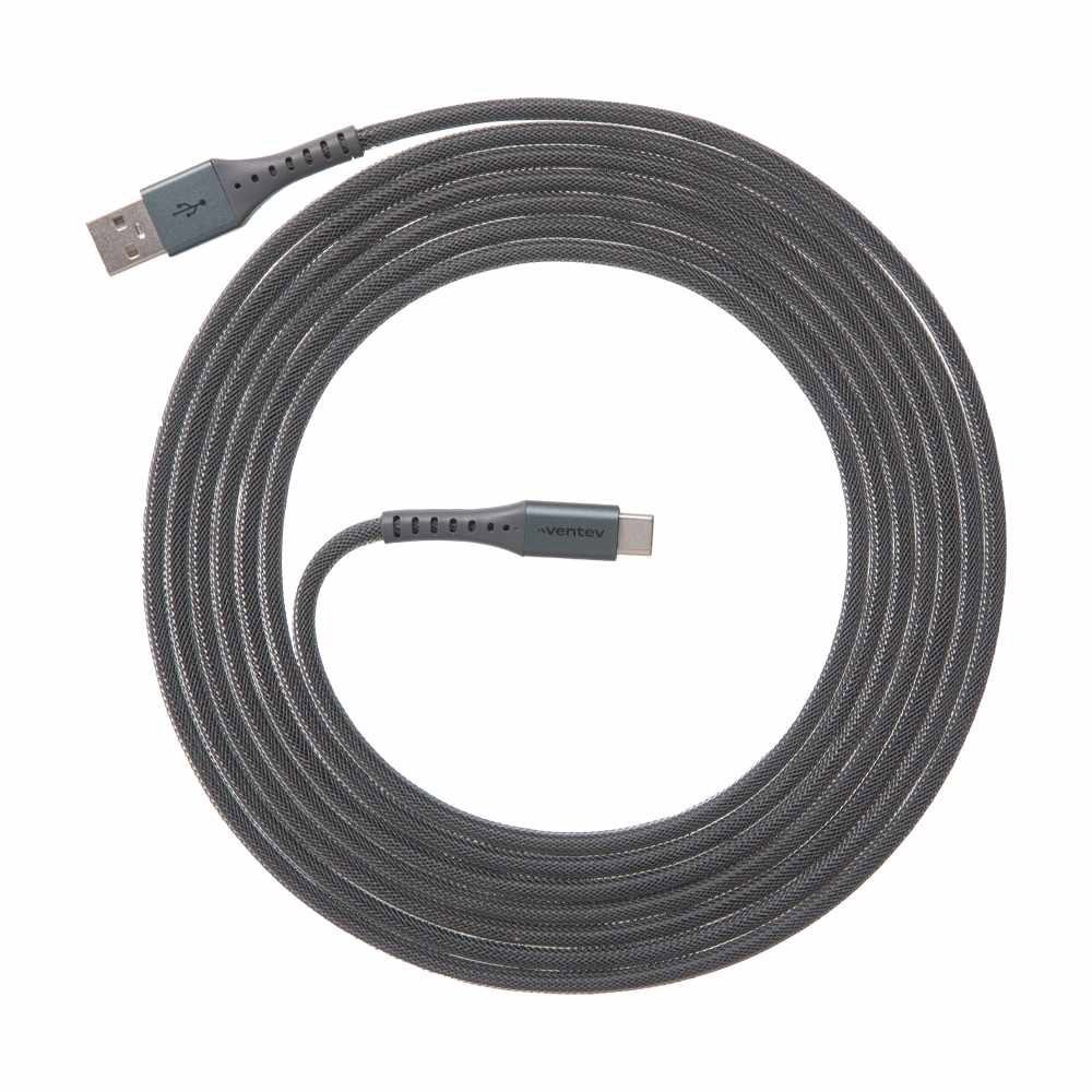 Ventev - ChargeSync Alloy Usb A To Usb C Cable 10FT - Steel