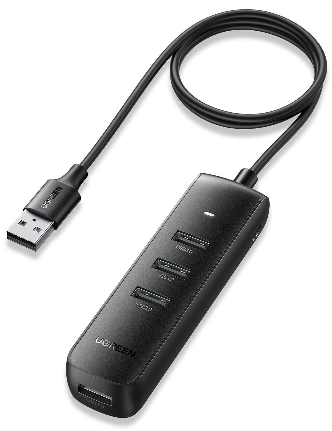 Ugreen CM416 Usb 3.0 4-Port Hub 1M (Black)