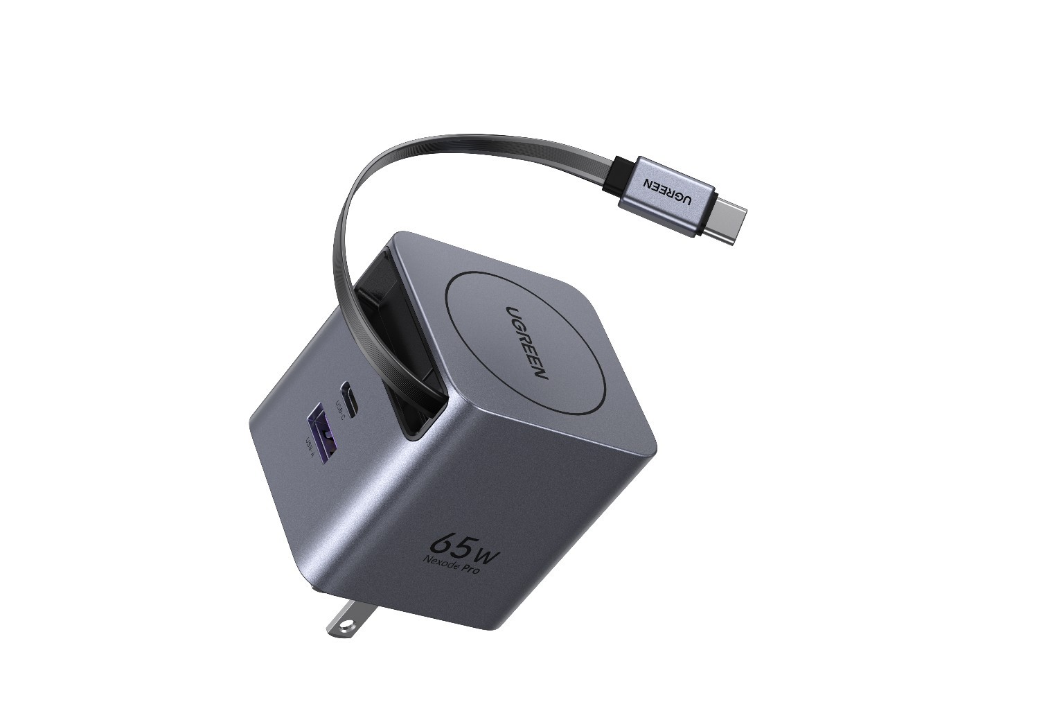 Ugreen X615 65W Gan Fast Charger With Retractable Cable