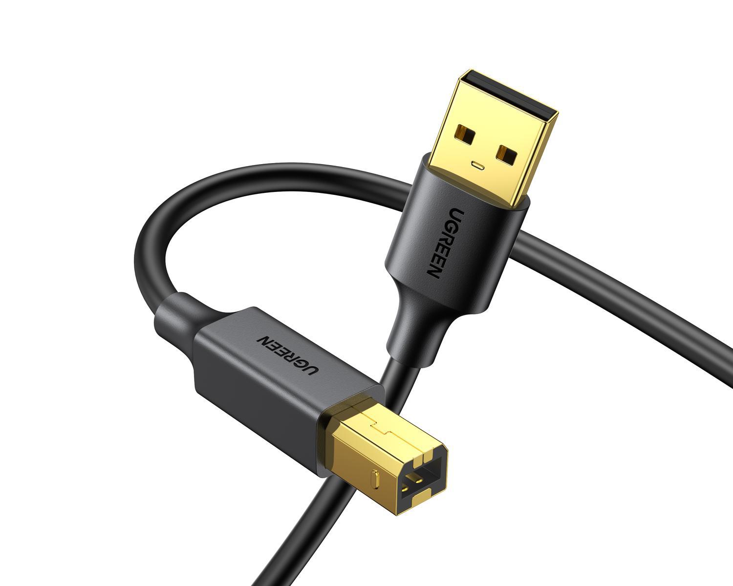 Ugreen Us135 Usb 2.0 Am To BM Print Cable 2M (Black)