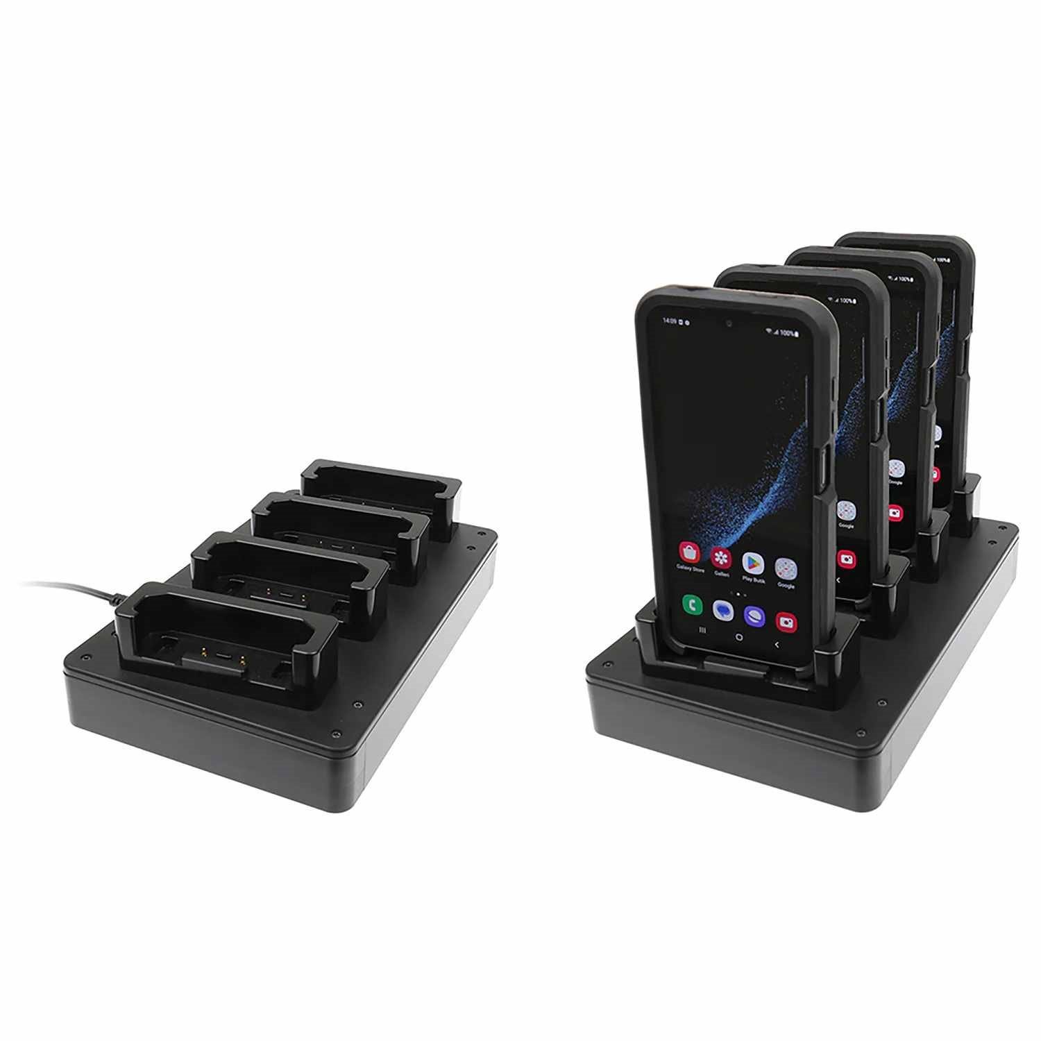 ProClip 4 -Slot Desktop Charger Samsung Galaxy Xcover6 Pro In Otterbox uniVERSE Case