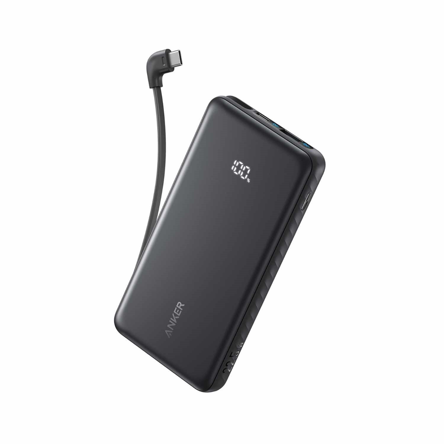 Anker Power Bank 20K Built In Usb-C Cable Black