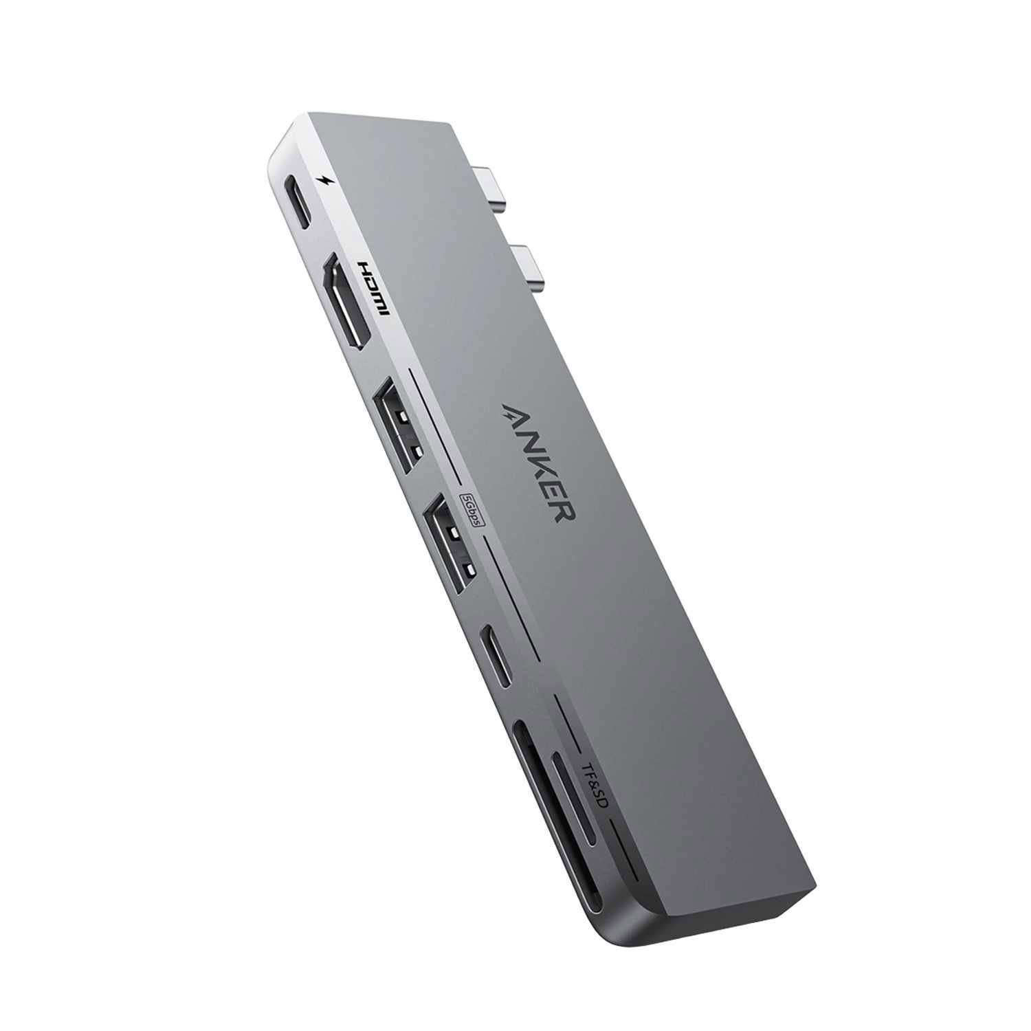 Anker PowerExpand Direct 7-In-2 Usb-C Hub Gray For MacBook