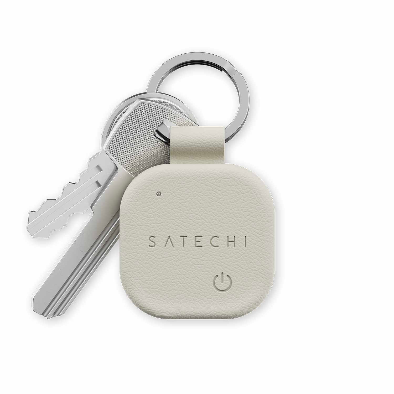 Satechi Vegan-Leather Keychain With Find MY Sand