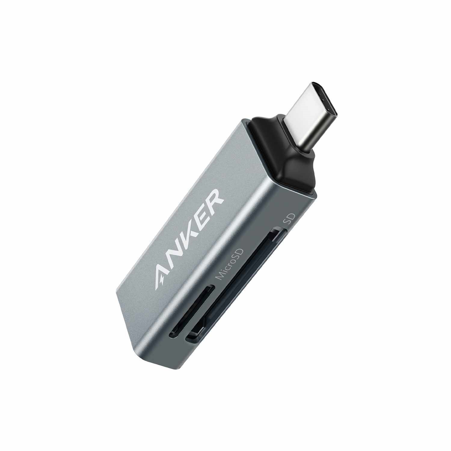 Anker 2-In-1 Usb-C To SD/Micro SD Card Reader Gray