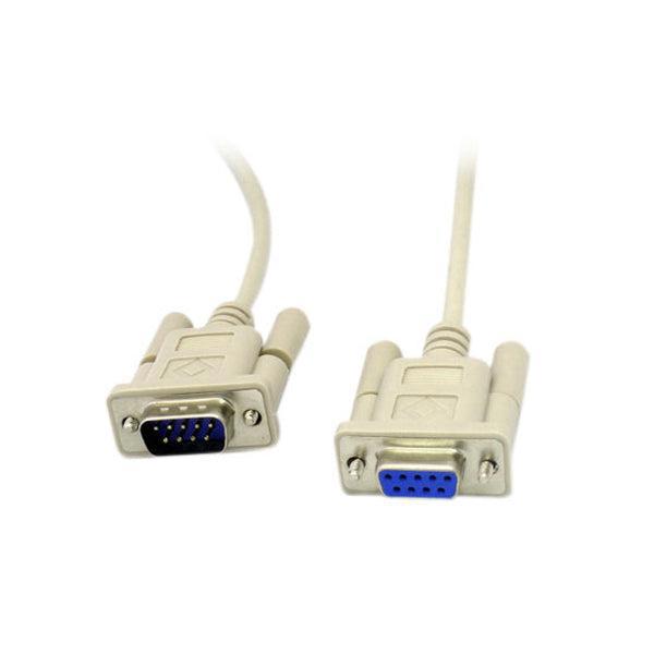 Generic DB9 Ext Cable M/F - Beige, 6FT, 150 Pack