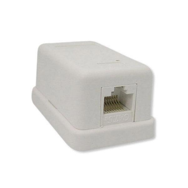 Generic 1Port CAT5e Loaded Surface Wall Plate-WH