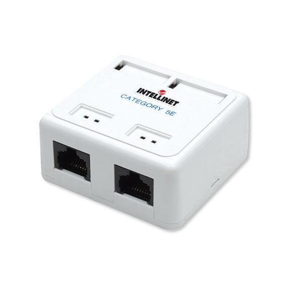 Intellinet Cat5e Surface Mount - 2 Port