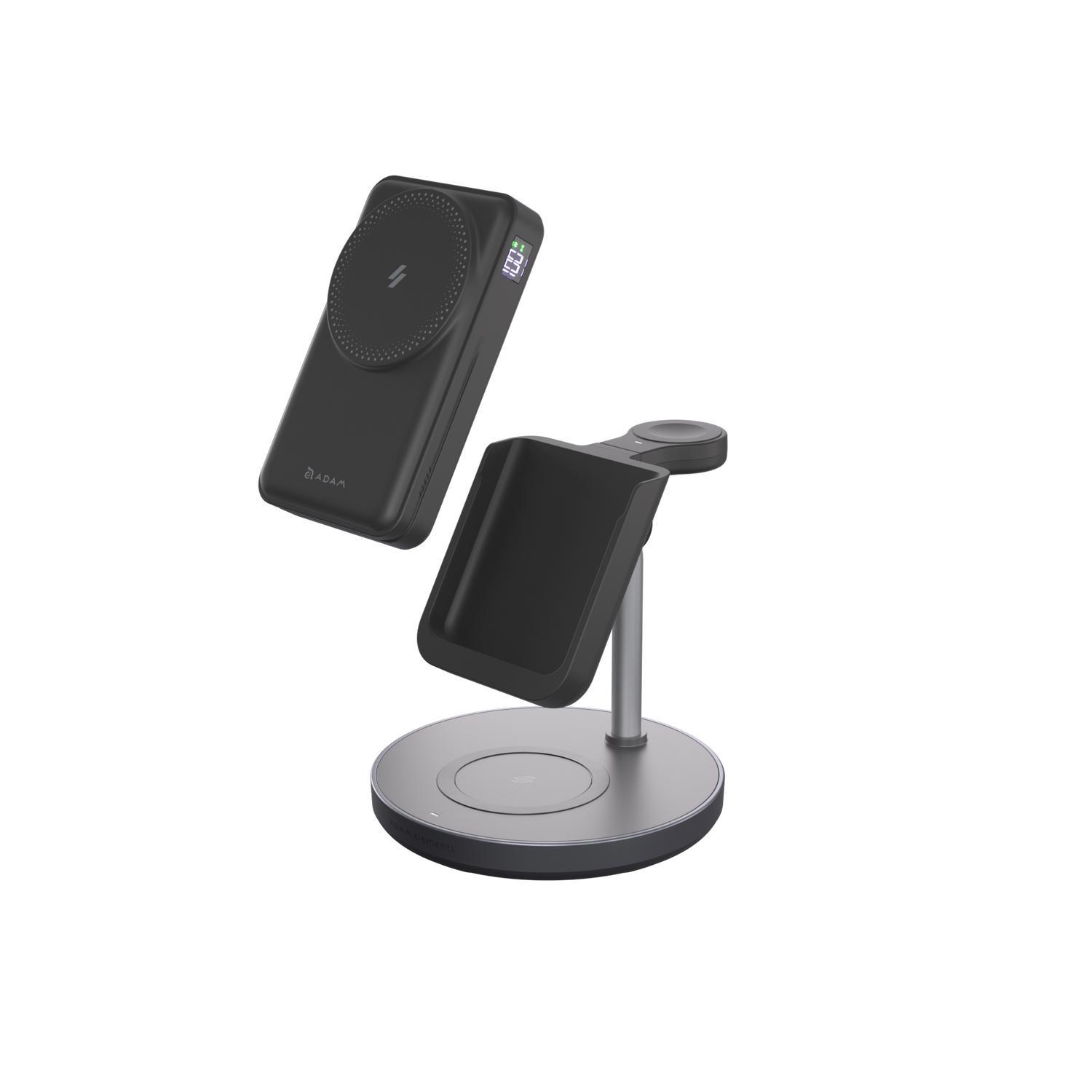 Adam Elements Mag 5 10,000 mAh Us Adapter - Magnetic 5-In-1 Wireless Charging Station