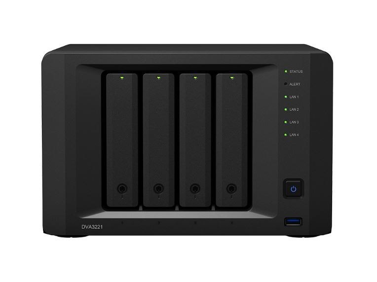 Synology Dva3221, 4 Bay Nas (No Disk), Atom C3538, 8GB,GTX 1650, GbE(4), Usb(2),3Yr