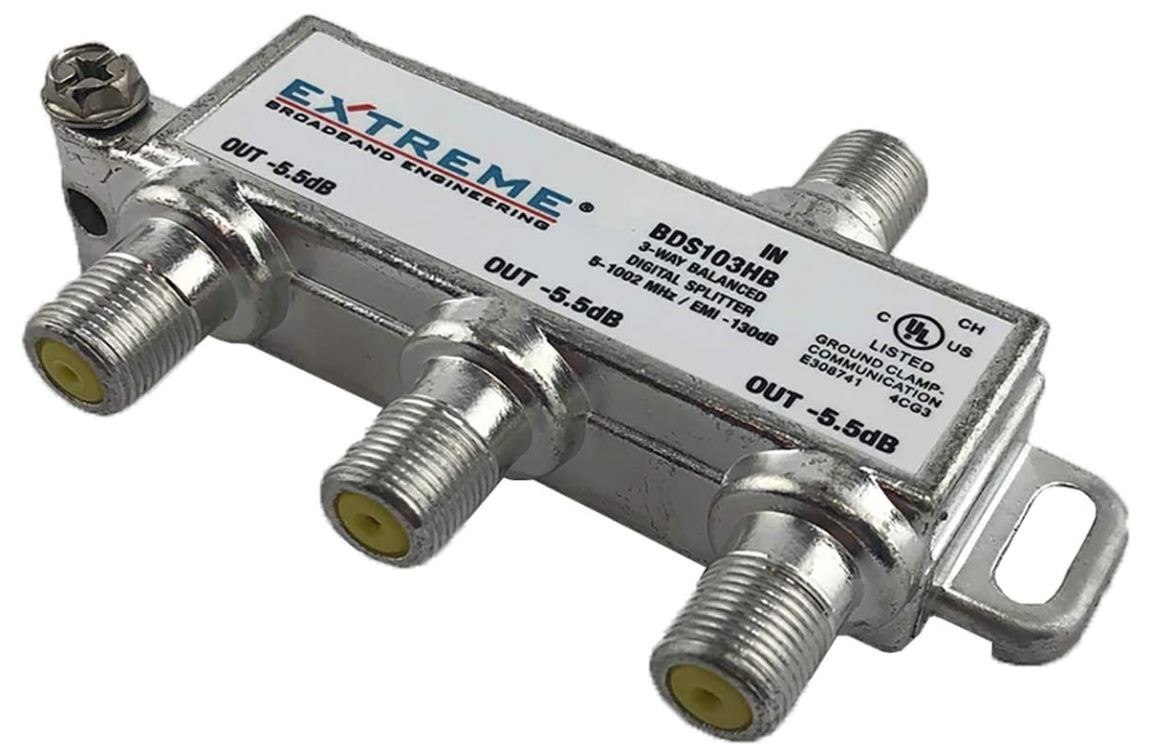 3 Way Coax Cable Splitter