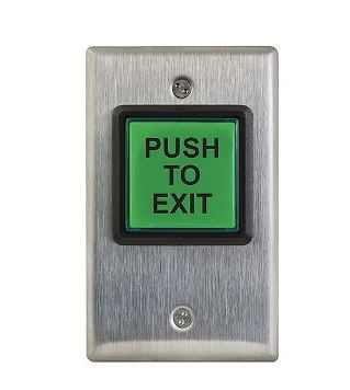 Push To Exit With Timer - Green