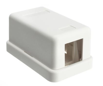 1 Port Surface Mount Box - White