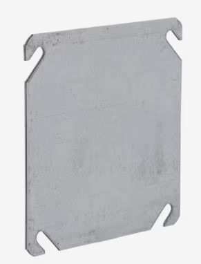 2-Gang Square Metal Electrical Box Cover