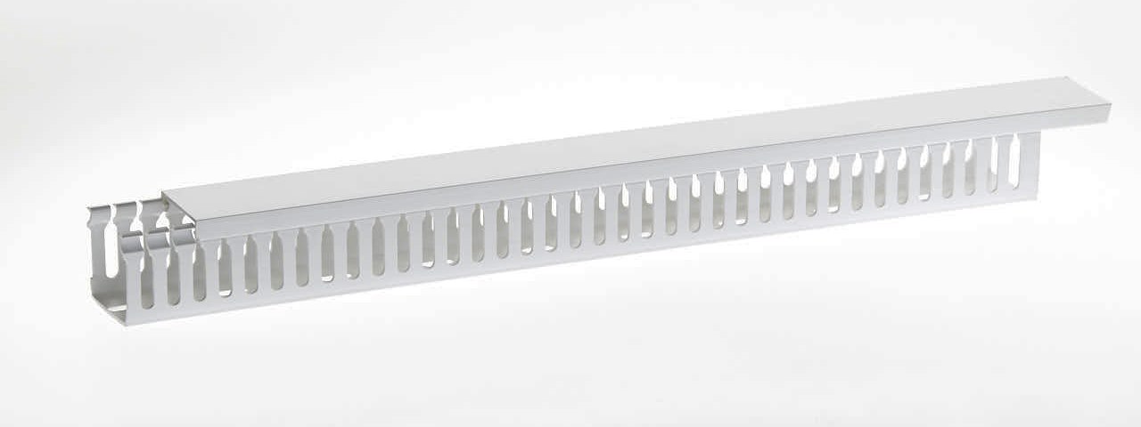 4Cabling Slotted Cable Ducting - 2M Length 65 X 65MM - White