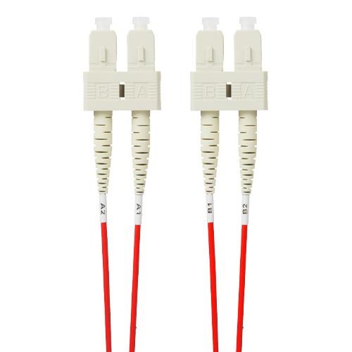 4Cabling 0.5M SC-SC Om4 Multimode Fibre Optic Patch Cable: Red