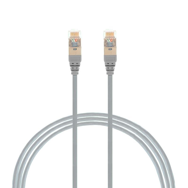 4Cabling 2M Cat 6A RJ45 S/FTP Thin LSZH 30 Awg Network Cable. Grey