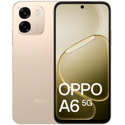Oppo A6 5G 256GB - Aurora Gold (Cph2831au Gold)*AU Stock*, 6.75', HD+, 120Hz, 6GB/256GB, 50MP/8MP, Dual Sim, 6550mAh, 2 Years Warranty