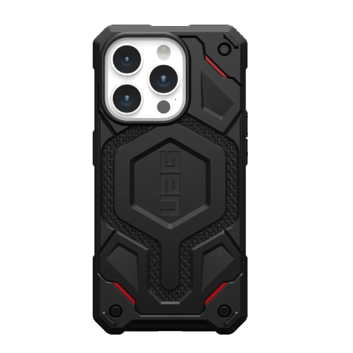 Uag Monarch Pro MagSafe Apple iPhone 15 Pro (6.1') Case - Kevlar Black (114221113940), 25 FT. Drop Protection(7.6M),5 Layers Of Protection,10 YR. WTY.