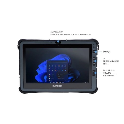 Durabook, U11, 11.6' FHD, Intel® Core™ I5-1230U, Windows 11, 8GB Ram, 256GB PCIe SSD, Wi-Fi 6E, Bluetooth V5.3, 2MP Front Camera, 3-Year Warranty
