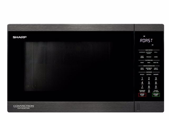 Sharp R890EBS 32L Inverter Convection Microwave – Black Steel