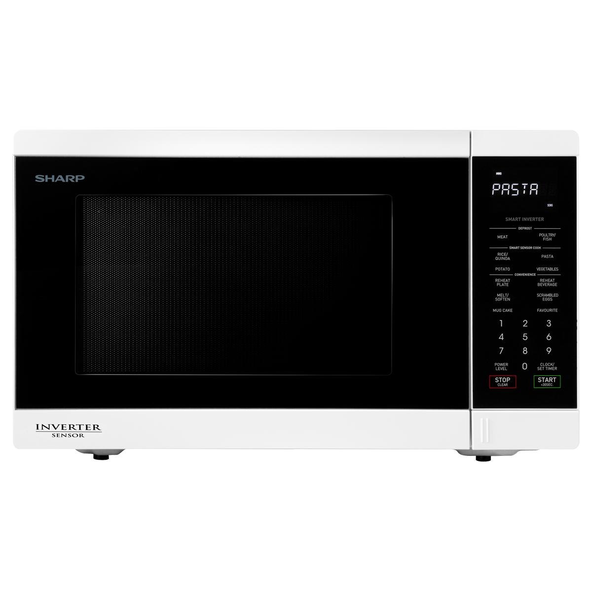 Sharp R350EW 1200W Inverter Microwave - White