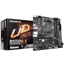 Gigabyte B550MK Amd Am4 M-Atx Motherboard 4X DDR4~128GB,1x PCIe X16, 1 X PCIe X1, 2X M.2, 4X Sata , 4X Usb 3.2, 4X Usb 2.0
