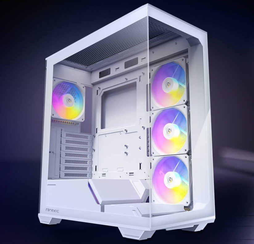 Antec C3 Argb White Atx, 270 Degrees View, 4X Argb PWM Fans Control, Usb-C, 36CM Top, 24CM Front. Cable Management, Gpu 41.5 CM. Ultra Gaming Case