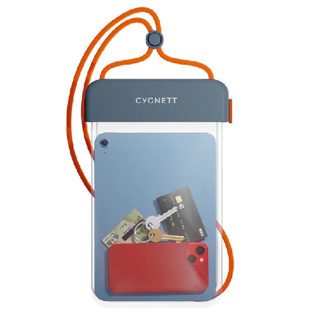 Cygnett AquaGuard Universal Waterproof Tablet Pouch - (CY4411CYWPP) Dust & Sand Protection,Fits Tablet Up To 11',Adjustable Lanyard, 2 Years Warranty