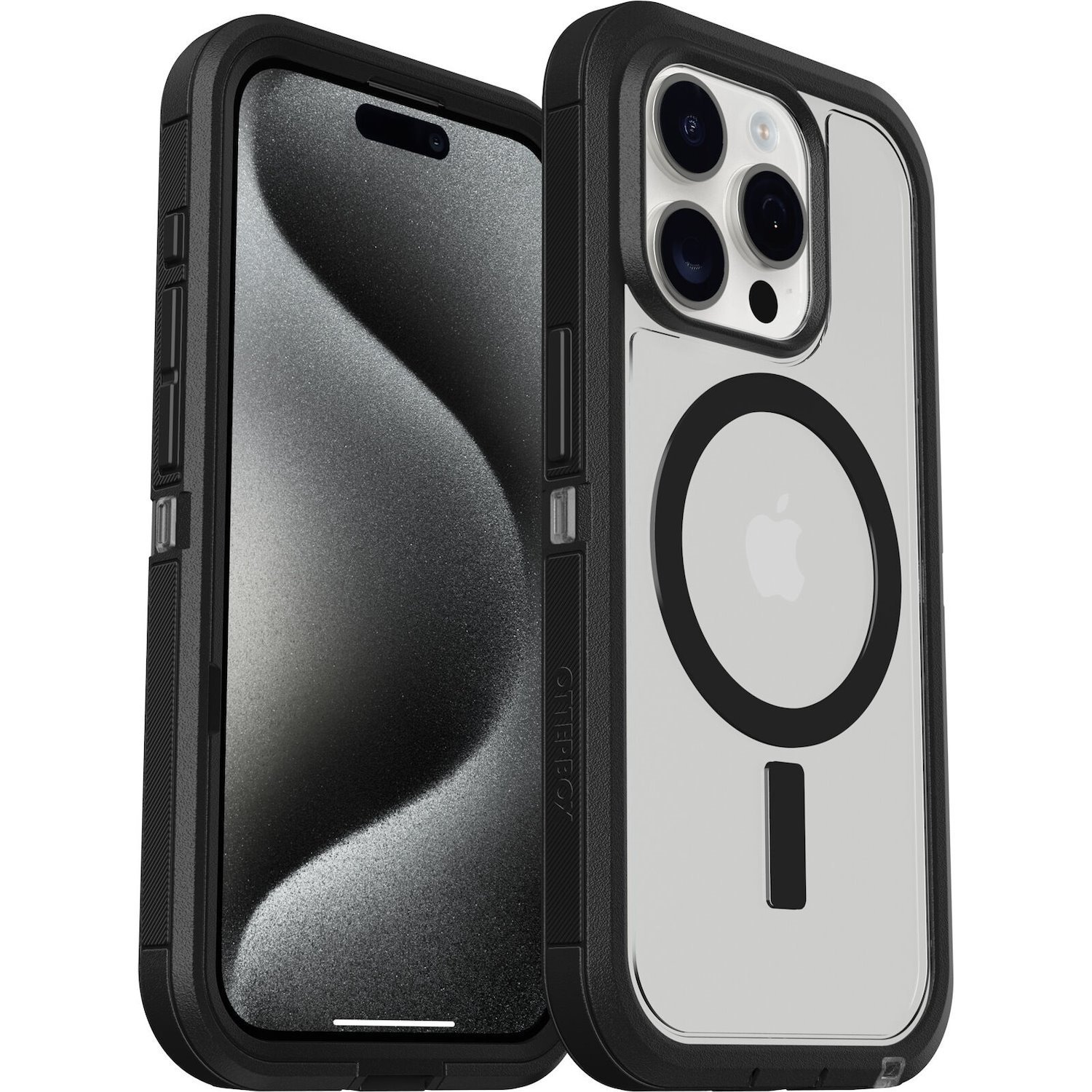 OtterBox Defender Series XT Rugged Case for Apple iPhone 15 Pro Smartphone - Clear, Black
