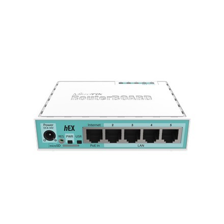 MikroTik RB750Gr3 Router 10/100/1000 Mbit/s, Ethernet LAN (RJ- 45) ports 5, USB ports quantity 1