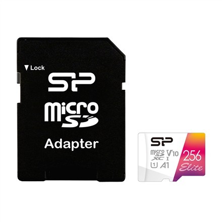 Silicon Power | microSDHC Uhs-I Memory Card | Elite | 256 GB | microSDHC/SDXC | Flash Memory Class 10