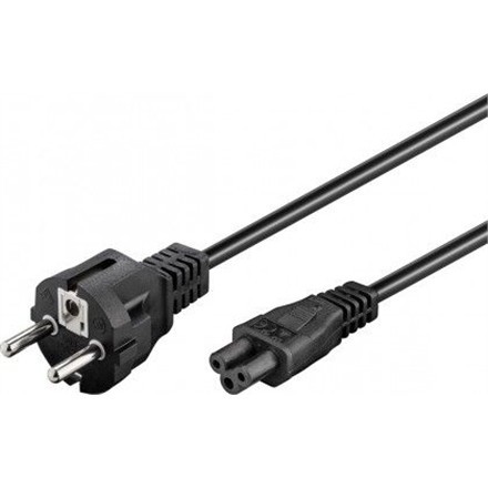 Goobay | Power Supply Cord (Safety Plug) | 93586 | Black Safety Plug (Type F, Cee 7/7) | Device Socket C5