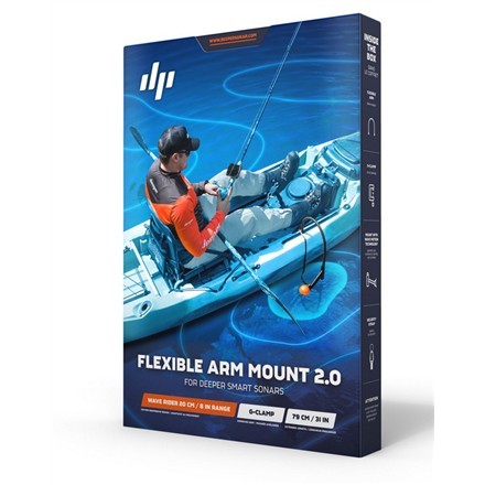 Deeper | Deeper Flexible Arm Mount 2.0 | Sonar Mount | Black