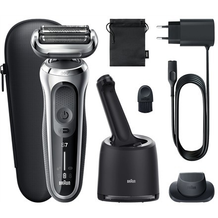 Braun | Shaver | 71-S7200cc | Operating Time (Max) 50 Min | Wet & DRY | Silver/Black