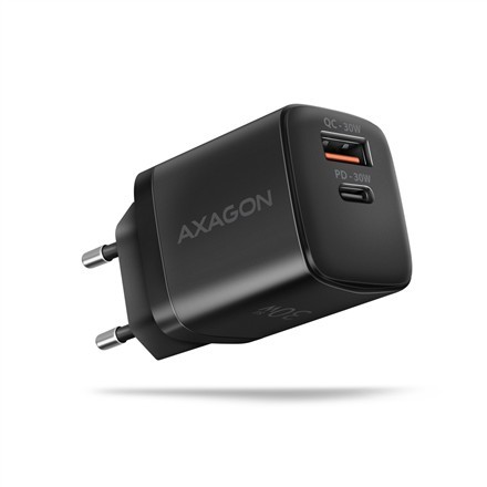 Axagon Sil Wallcharger 2X Port (Usb-A + Usb-C), 30W | Acu-Pq30