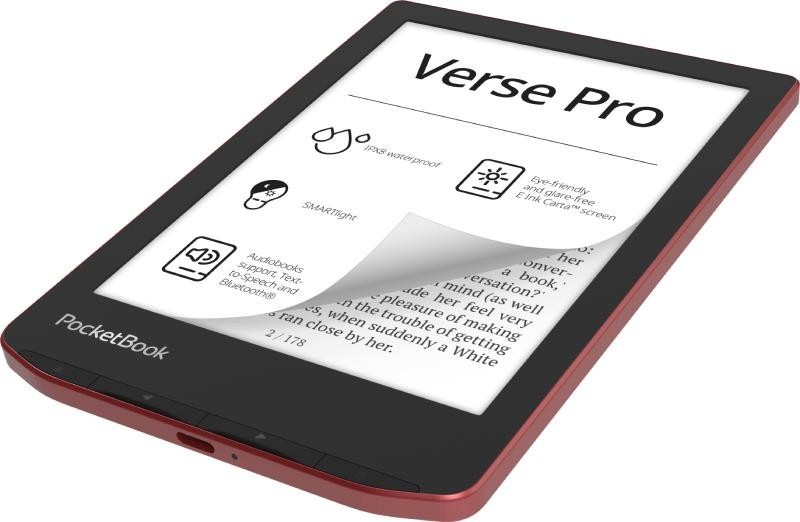 Pocketbook E-Reader|POCKETBOOK|Verse Pro|6'|1072x1448|1xUSB-C|Wireless LAN|Bluetooth|Red|PB634-3-WW